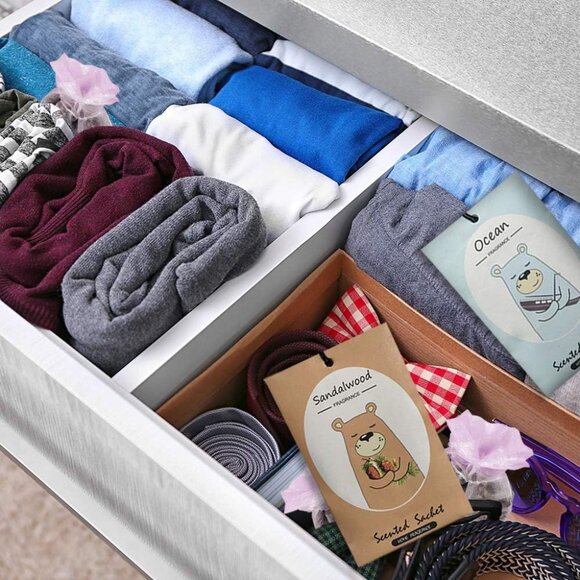 14 Packs Scented Sachets for Drawers and Closets Lavender, Rose, Jasmine, Ocean, - Picture 3 of 7